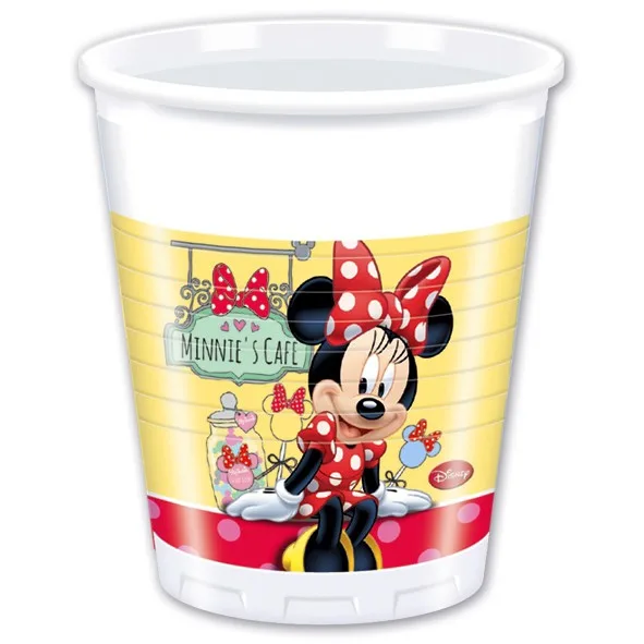 Стаканы пластиковые 200 мл "Минни Кафе" / набор 8 шт. /