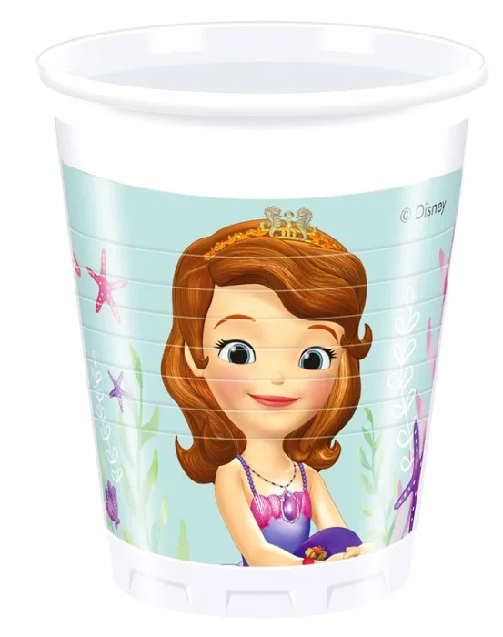 Стаканы пластиковые 200 мл "Принцесса София" / набор 8 шт. /