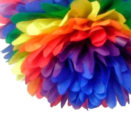Бумажный помпон Цветной, 30 см