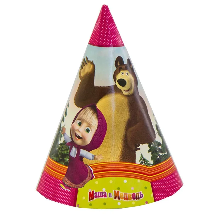 Колпак Маша и Медведь 6шт