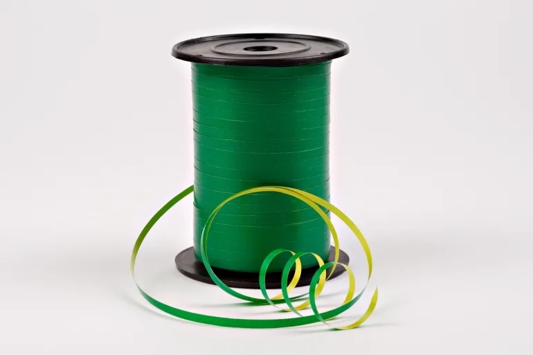 Лента бобина 0,5 см / 500 м Желтый/Зеленый