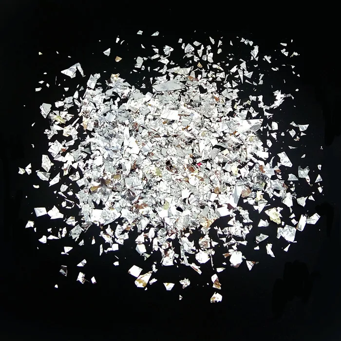 Конфетти Дробленые серебряные/ 250 г./(Китай)