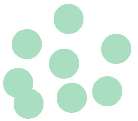 Конфетти "Круги мятные" бумажные 2,3 см. / 500 г./ (Китай)