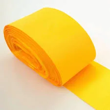 Лента атласная 10 см ярко-желтая / 95м