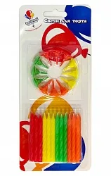 Свечи Неон с держателями 24шт.