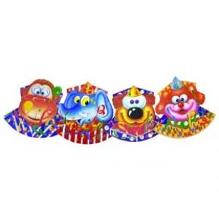 Колпак с фигуркой Животное / уп. 6 шт.