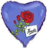 И 18 Сердце  Роза Спасибо/ 1 шт / (Испания)