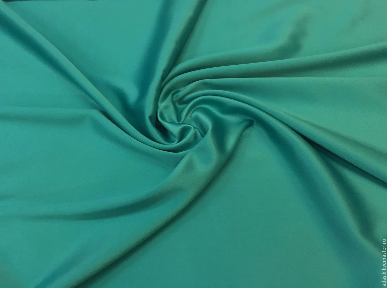 Атлас-сатин бирюза / шир. 150см.