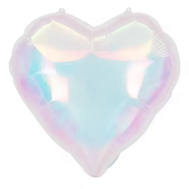 F 18"/46см Сердце, Прозрачный, Перламутр, 1 шт.(Китай)