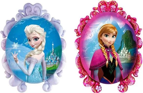 F 34''/86 см Зеркало, Холодное сердце, Эльза и Анна, 1 шт. (Китай)