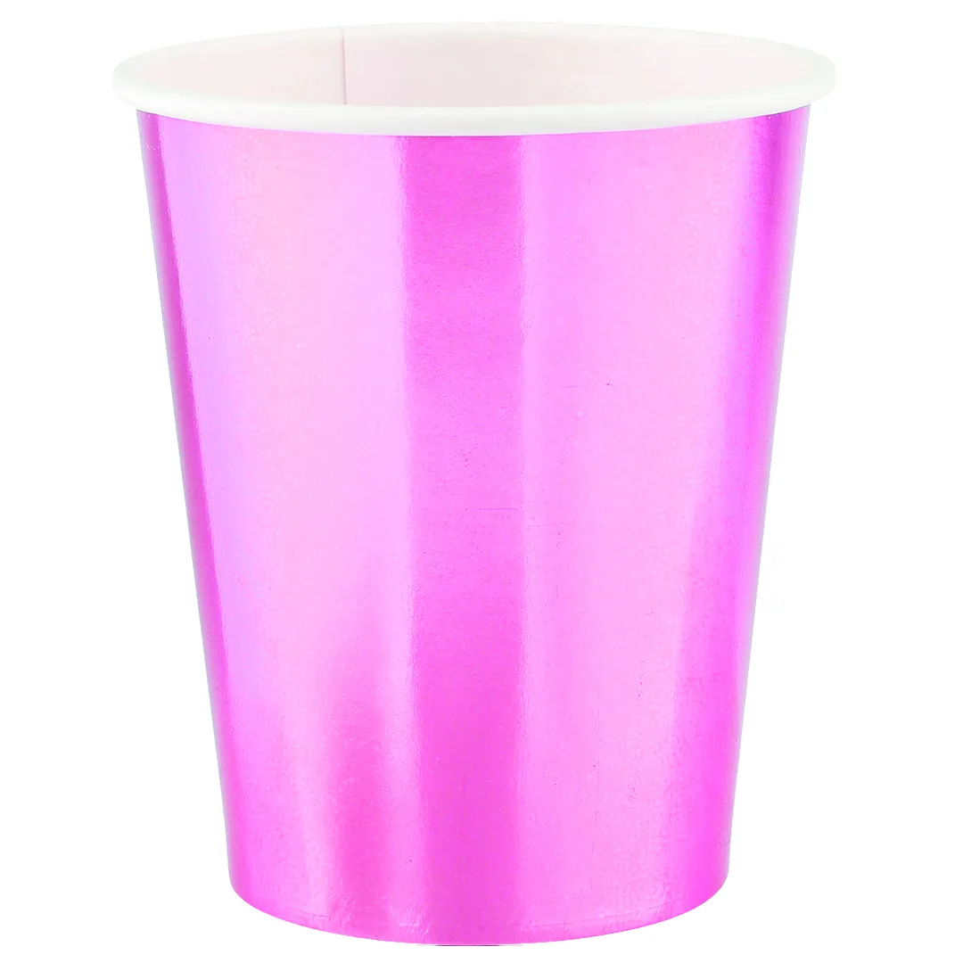 Стаканы (250 мл) Розовый, Металлик, 6 шт.