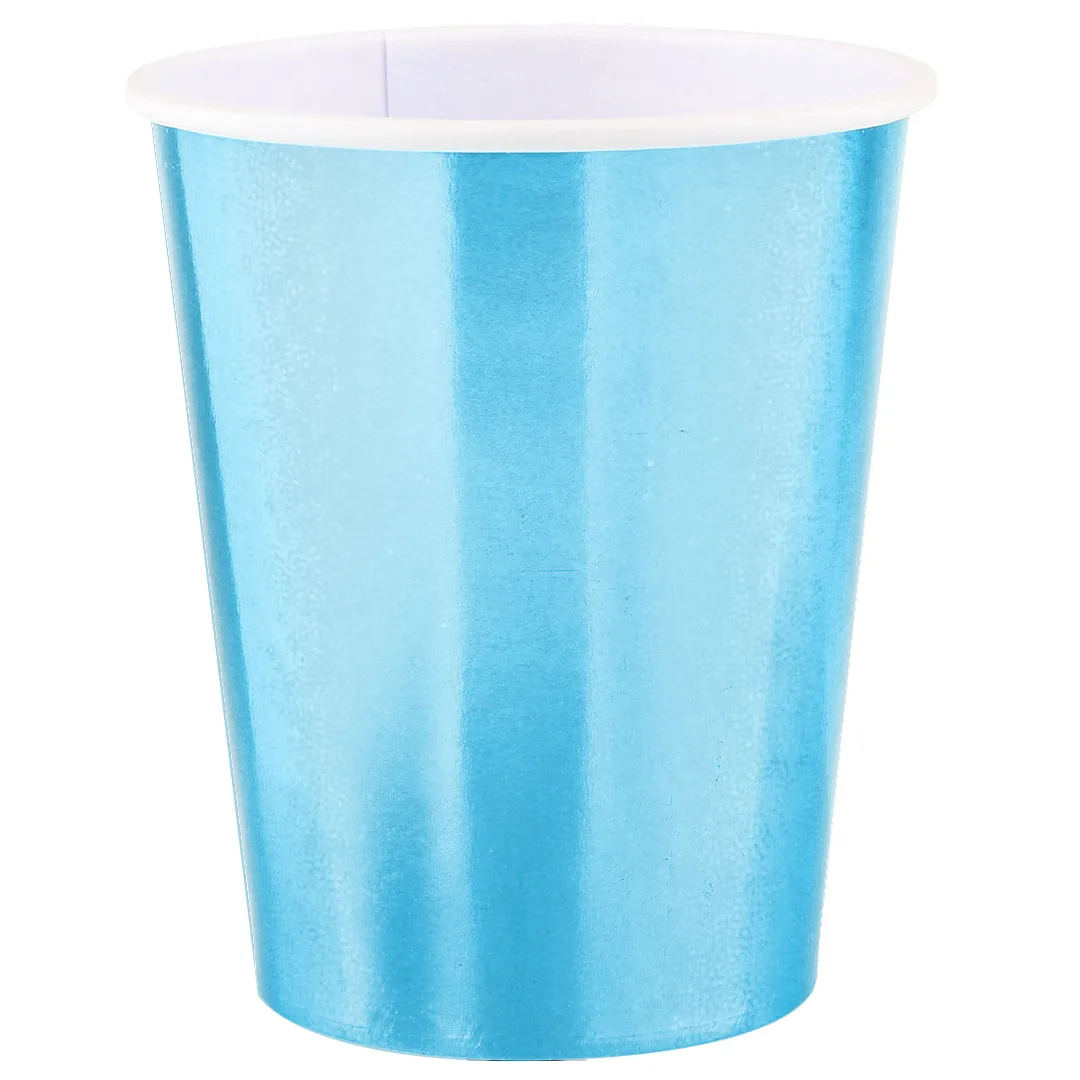 Стаканы (250 мл) Голубой, Металлик, 6 шт.