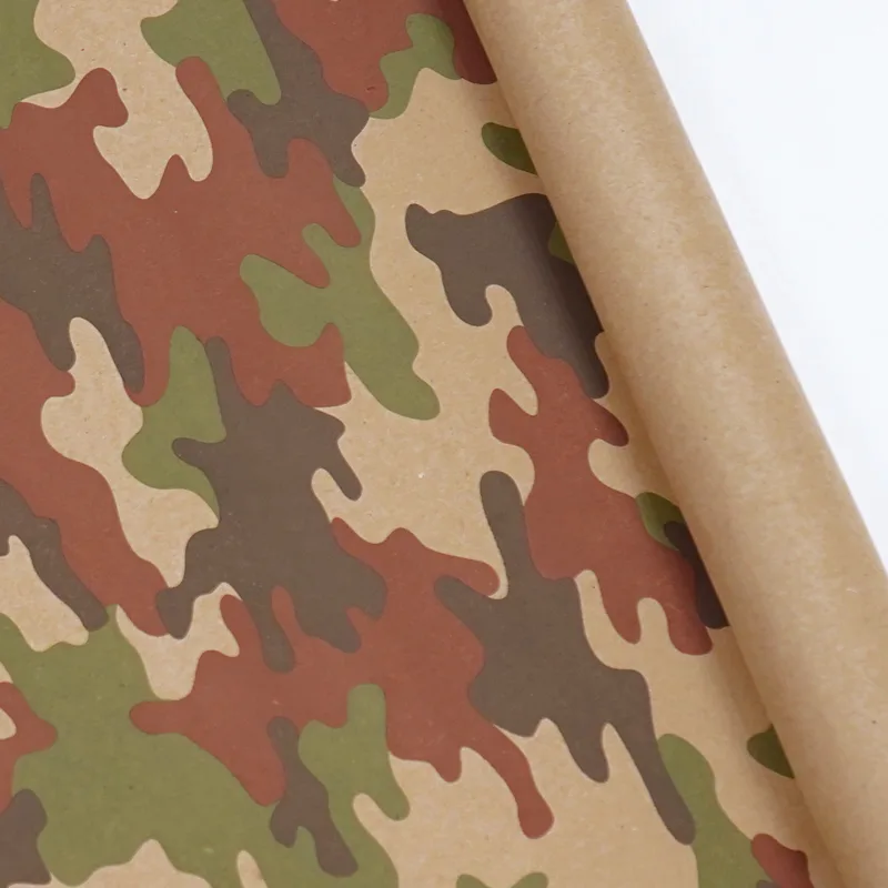 Крафт-бумага упаковочная "Камуфляж Лес"/ рулон 72 см*10м