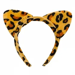 Ободок с ушками "Котенок леопард"