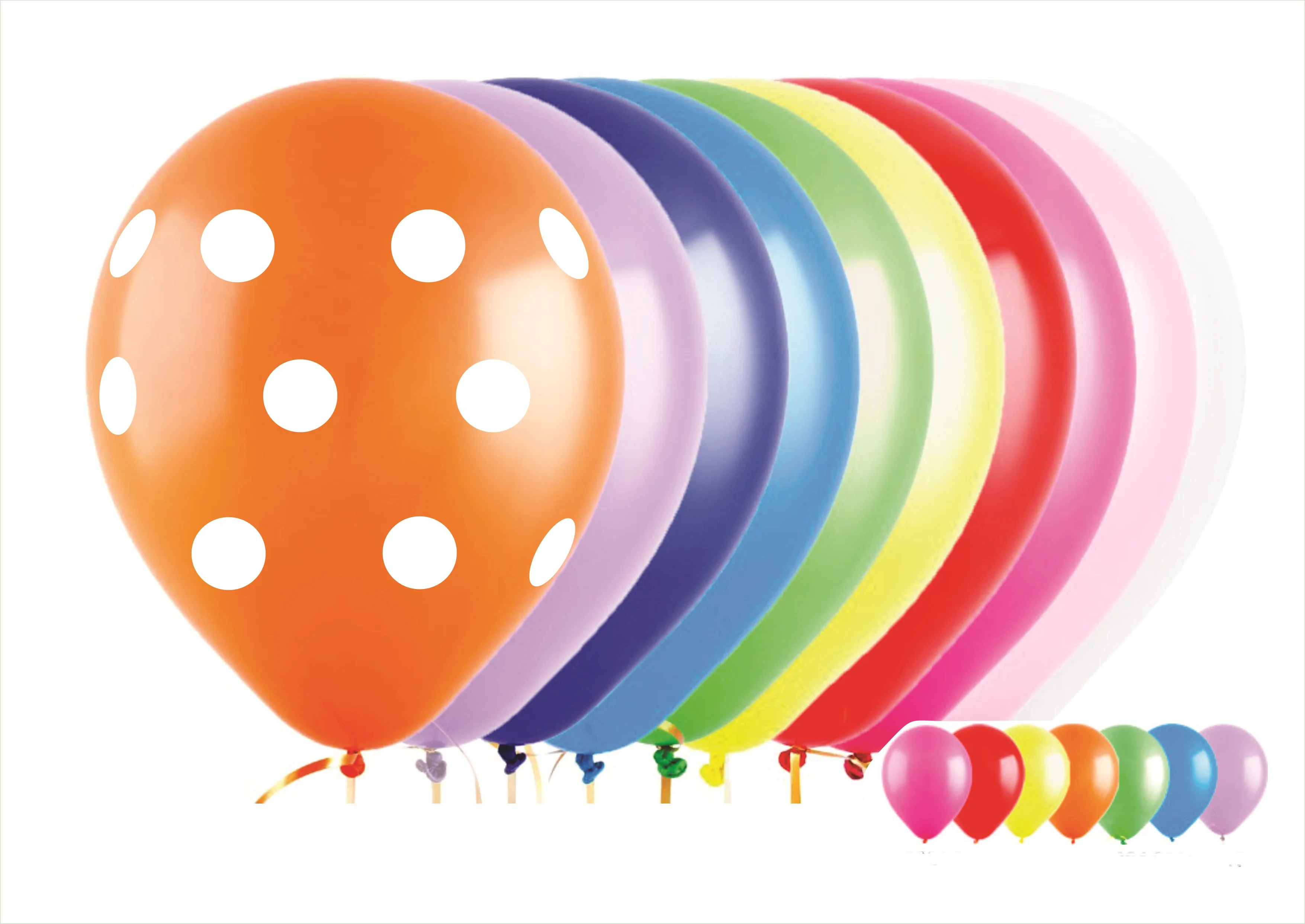 И 12"/30см Точки, Ассорти, Пастель , 4 ст. / 50 шт.