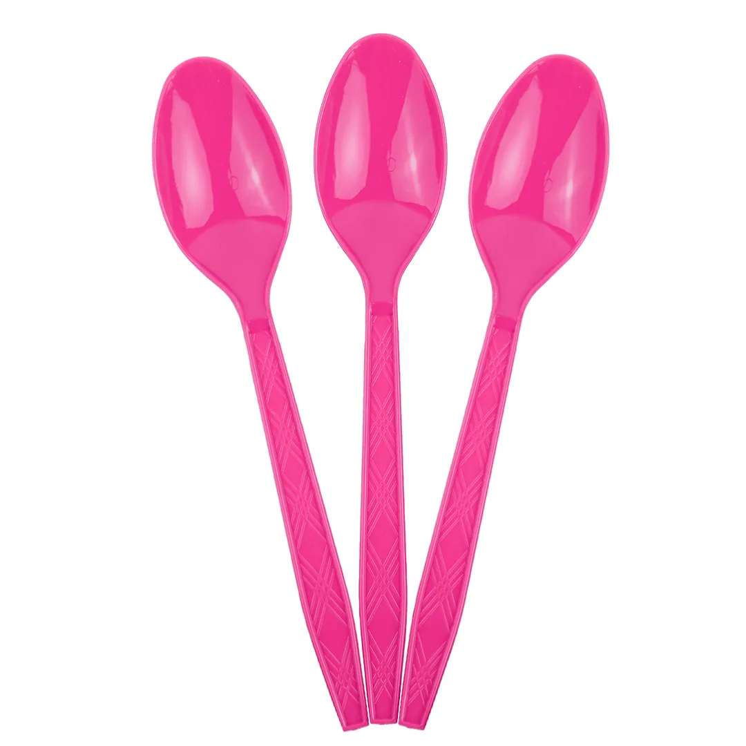 Ложки, Премиум, Розовый, 16 см, 10 шт. в упак.