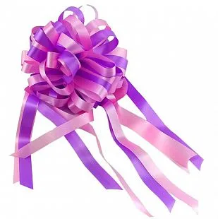 Бант-шар Пастель "Комбо" нежно-розовый с сиреневым 11 см d 38,5см / 10 шт. / (Китай)