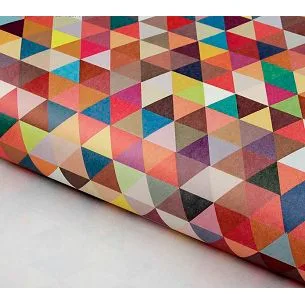 Крафт-бумага белёная "Калейдоскоп" / рулон 50 см * 10м