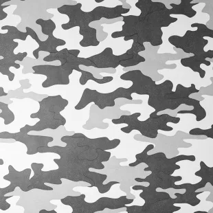 Упаковочная бумага, Крафт (0,7*10 м) Камуфляж, Серый, 1 шт.