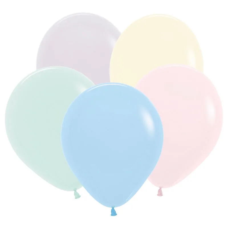 Т 5"/13см  Пастель Макаронс Ассорти 100шт. (Турция)