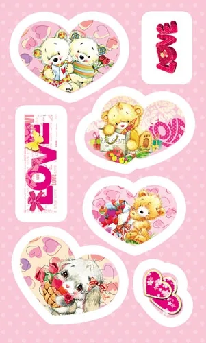 Наклейка (153*92) Мишки и зайчик (20 шт.)