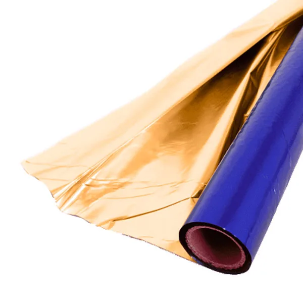 Полисилк рулон 100 см/20 м Синий/Золото*(Россия)