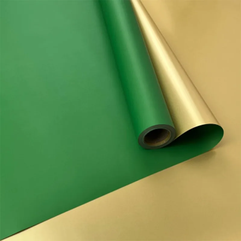 Полисилк рулон 100 см/20 м Зеленый/Золото(Россия)