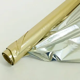 Полисилк рулон 100 см/20 м Золото/Серебро(Россия)