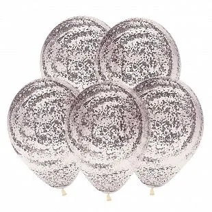 S 12"/30см Граффити,Черный, Прозрачный, Кристалл , 25 шт.(Колумбия)