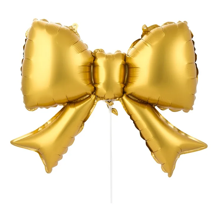 К 21"/53 см Бант золотой сатин 5 шт. уп.(Китай)