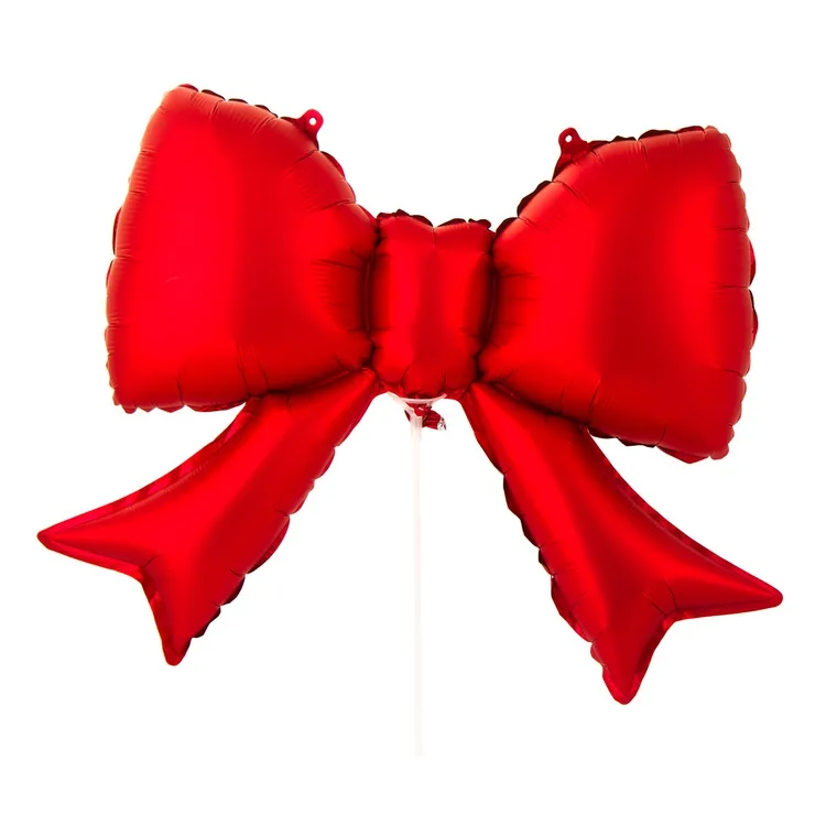 К 21"/53 см Бант красный сатин 5 шт. уп.(Китай)