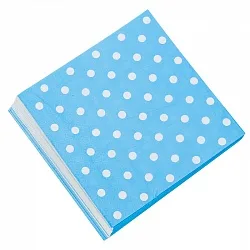 Салфетки Голубые точки, 32*32см, 20 шт.