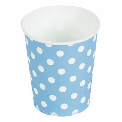 Стаканчики, Голубые точки, 180мл., 6 шт.