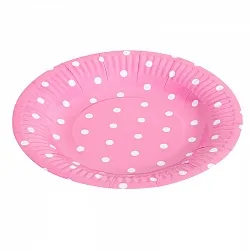 Тарелка Розовые точки,  6 шт.