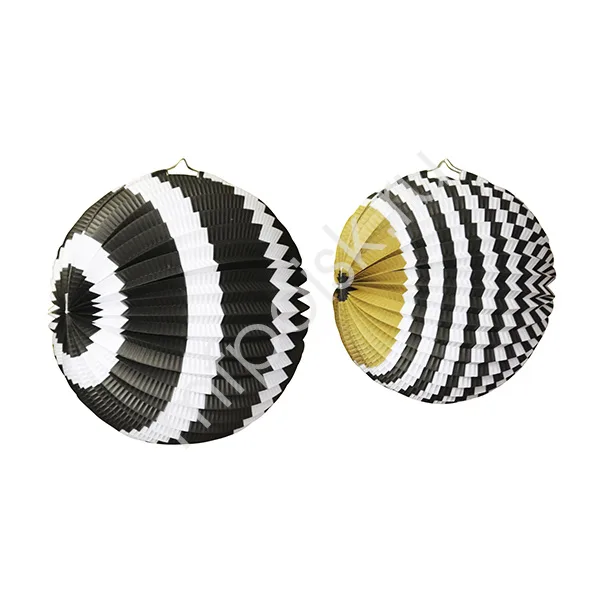 Набор бумажных фонариков 25см/30см Черное ассорти 2шт