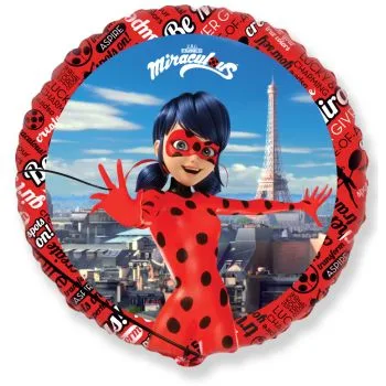 И 18"/46см Круг, Леди Баг , 1 шт. (Испания)