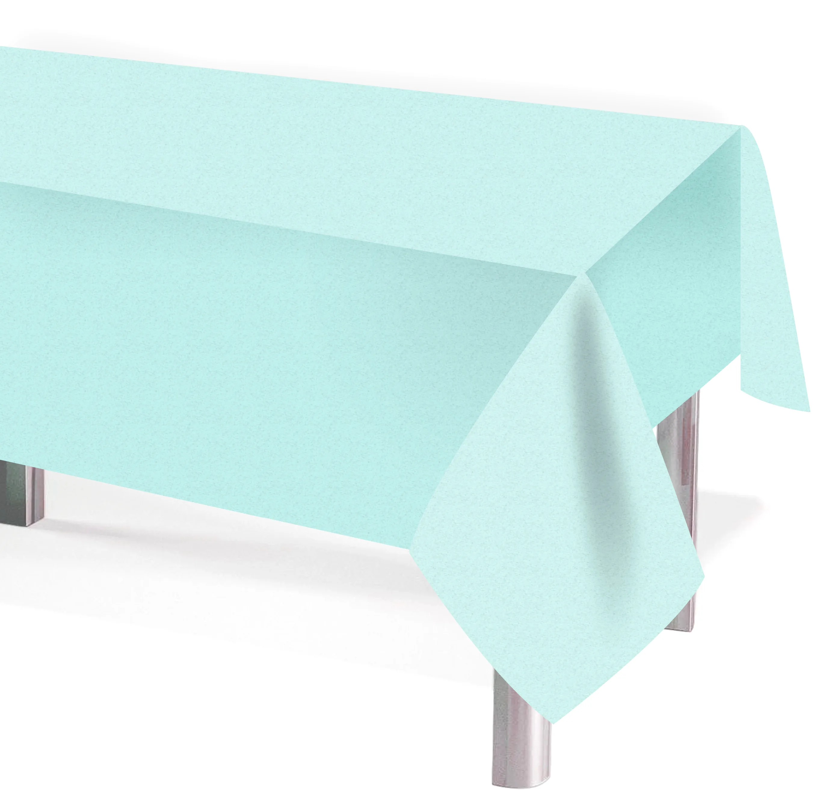 Скатерть одноразовая, Мастхэв, Светло-голубой, 137*274 см, 1 шт.