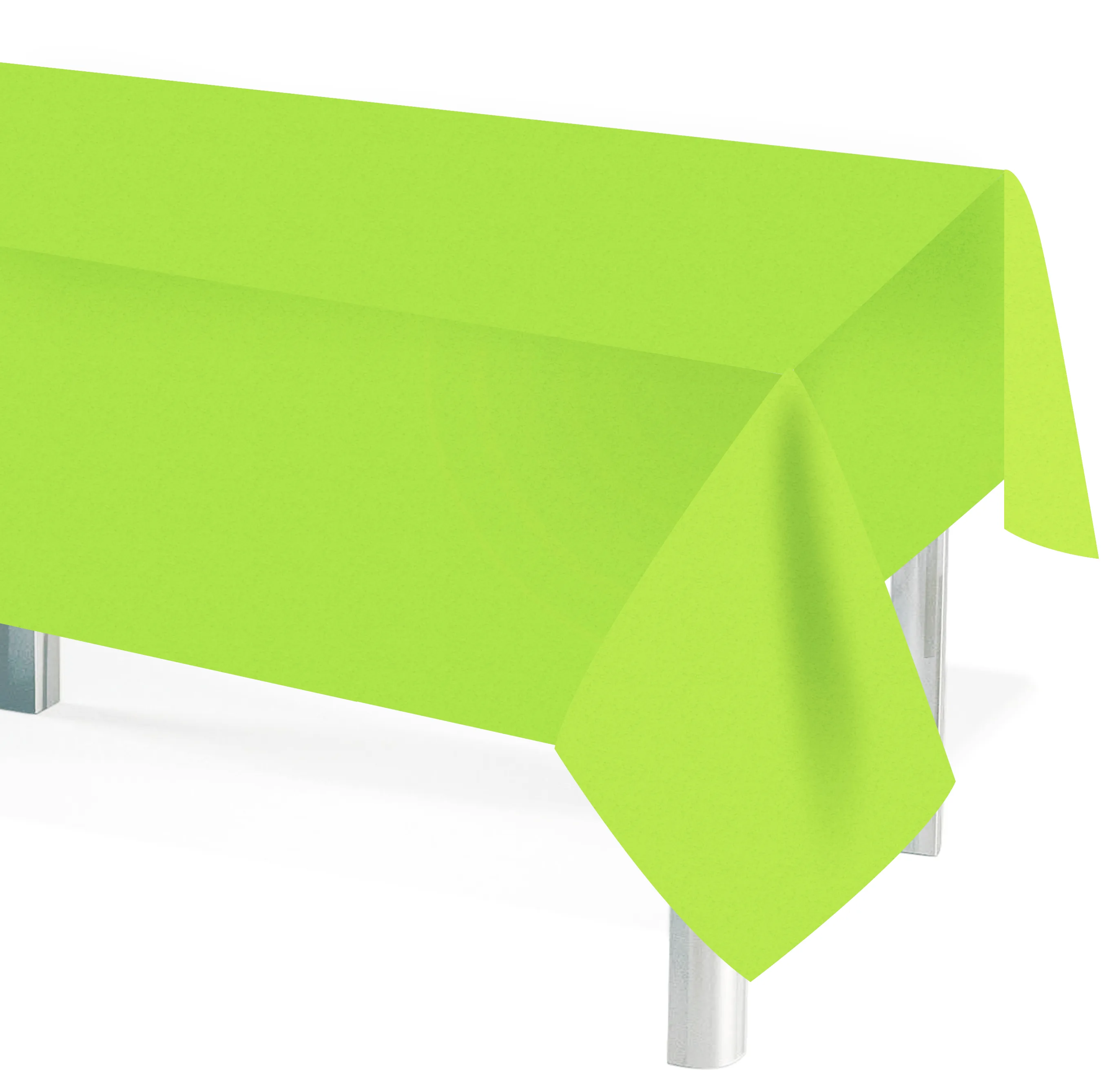 Скатерть одноразовая, Мастхэв, Салатовый, 137*274 см, 1 шт.