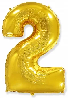 И 16"/41 см  Цифры "2" Золото / 1 шт. / Испания