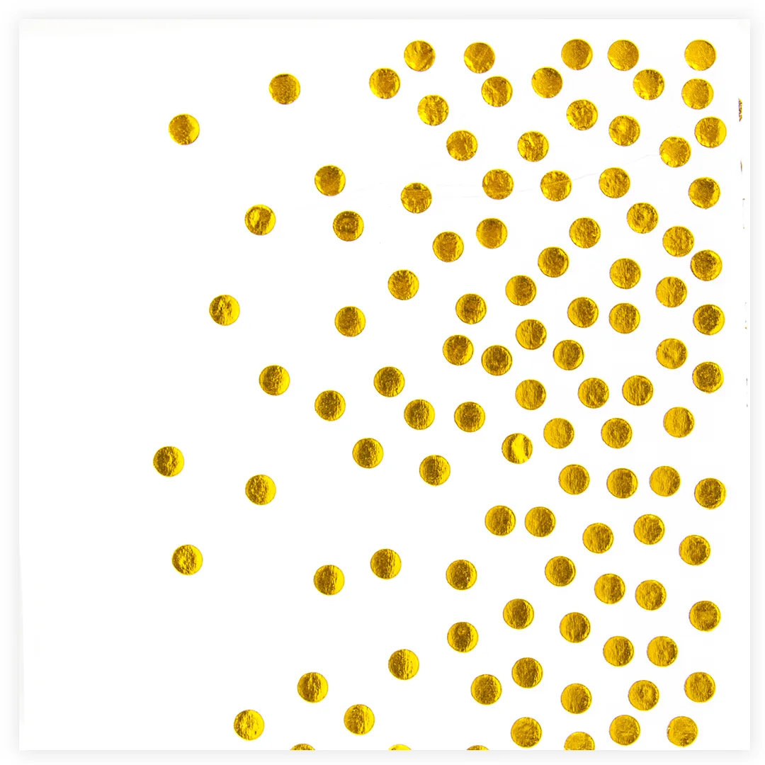 Салфетки, Конфетти, Золото, Металлик, 33*33 см, 12 шт.
