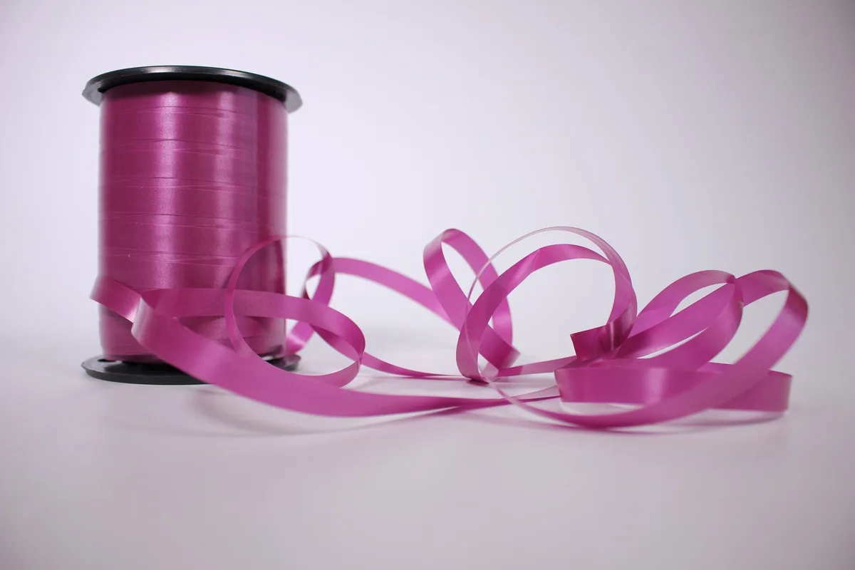 Лента бобина 1см*250м Вишневый (Россия)