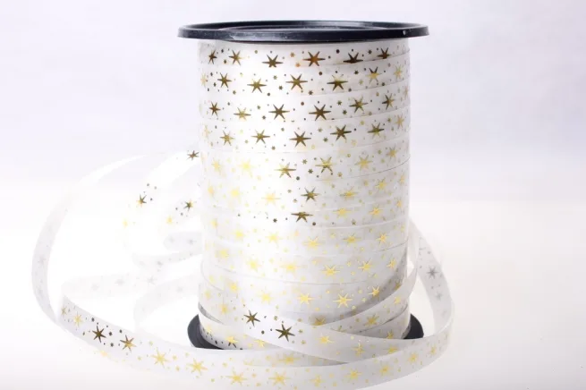 Лента Звезды бобина 1 см / 100 ярд Белый (Россия)