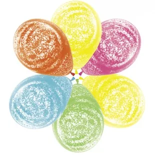 S 12"/30см  Морозное граффити, Тропические краски, Ассорти, агат, 25 шт. (Ккколумбия)