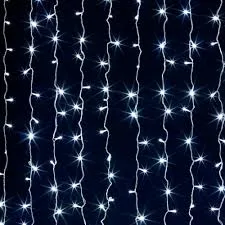 Гирлянда Занавес 3*2м  Белое холодное свечение/белый провод 420L