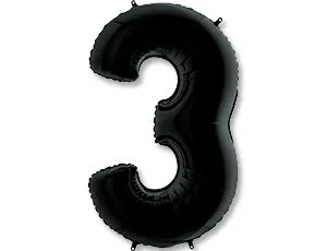 G 40"/102см Цифра "3" Black, 1 шт. (Италия)