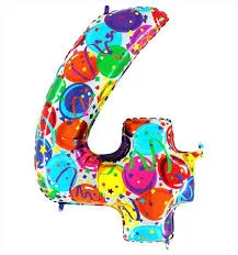 G 40"/102см Цифра "4" Шары, 1 шт. (Италия)