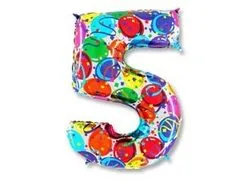 G 40"/102см Цифра "5" Шары, 1 шт. (Италия)