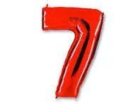 G 40"/102см Цифра "7" Red, 1 шт. (Италия)