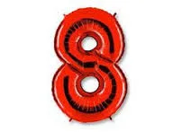 G 40"/102см Цифра "8" Red, 1 шт. (Италия)