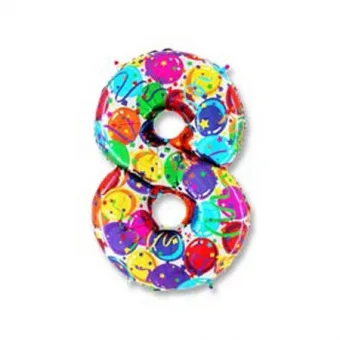 G 40"/102см Цифра "8" Шары, 1 шт. (Италия)